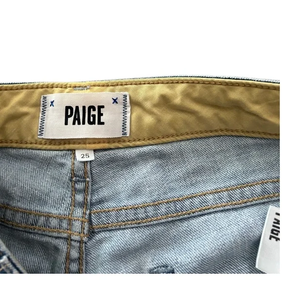 PAIGE James Crop Straight Jeans | Harper (Light Blue) Wash | Size 25 - Picture 4 of 6